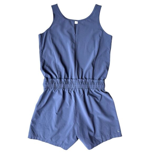 Athleta Girl Explore More Romper In Blue/Swept Size 8-10 - Picture 4 of 8